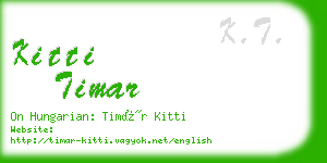 kitti timar business card